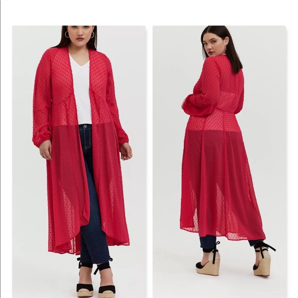 Torrid, pink kimono/duster